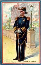 Admiral US Navy Postcard Raphael Tuck Military Series Early 1900s