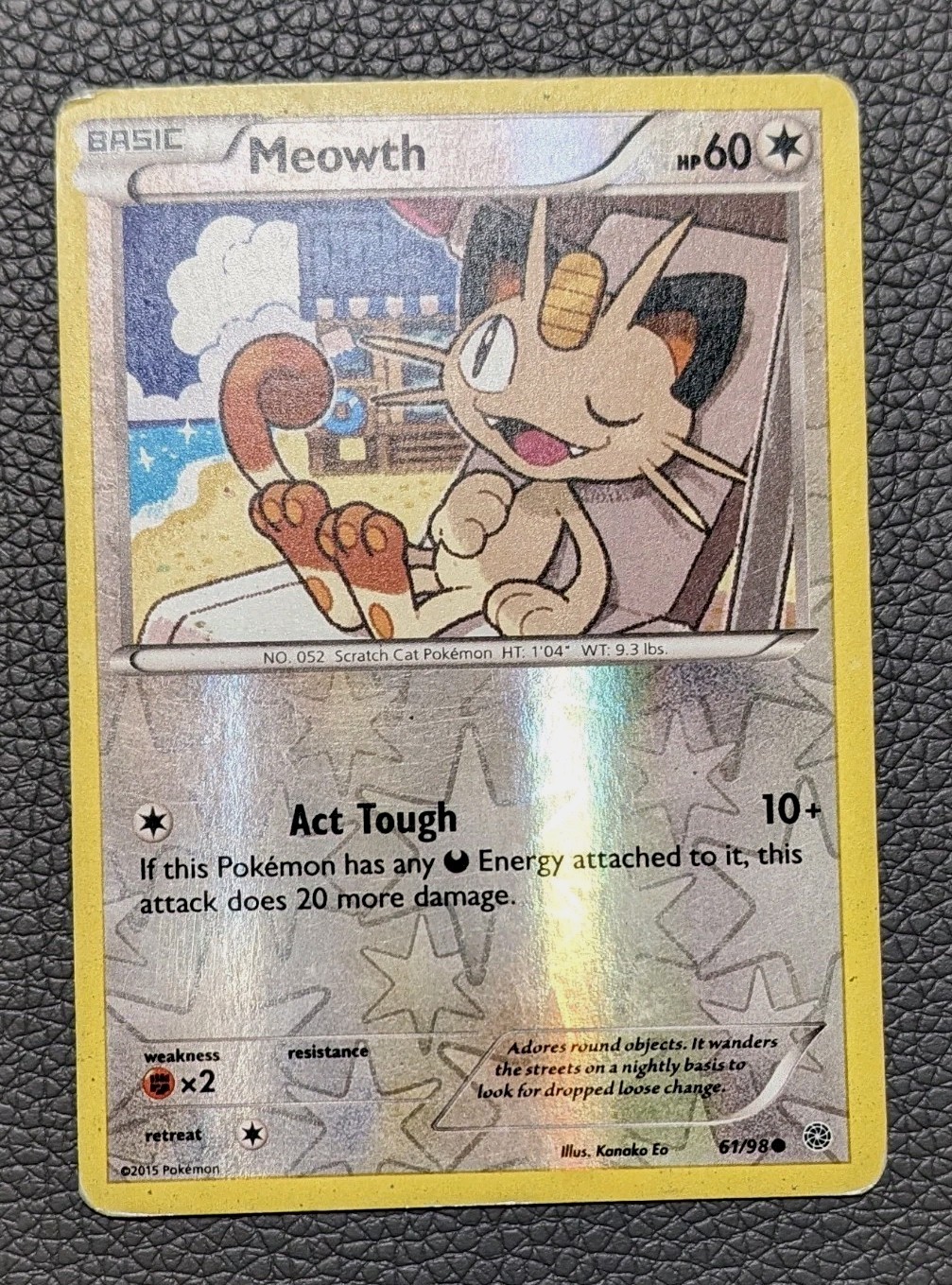 Pokemon Meowth 61/98 XY💥 Ancient Origins Reverse Holo
