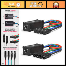 Audio Snake XLR 3 Pin Multi Network Breakout for Stage Sound Recording, 3ft Ca