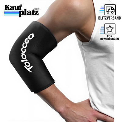 Ellenbogen Kniebandage Gel-Kühlkissen zur Schmerzlinderung Schwarz L