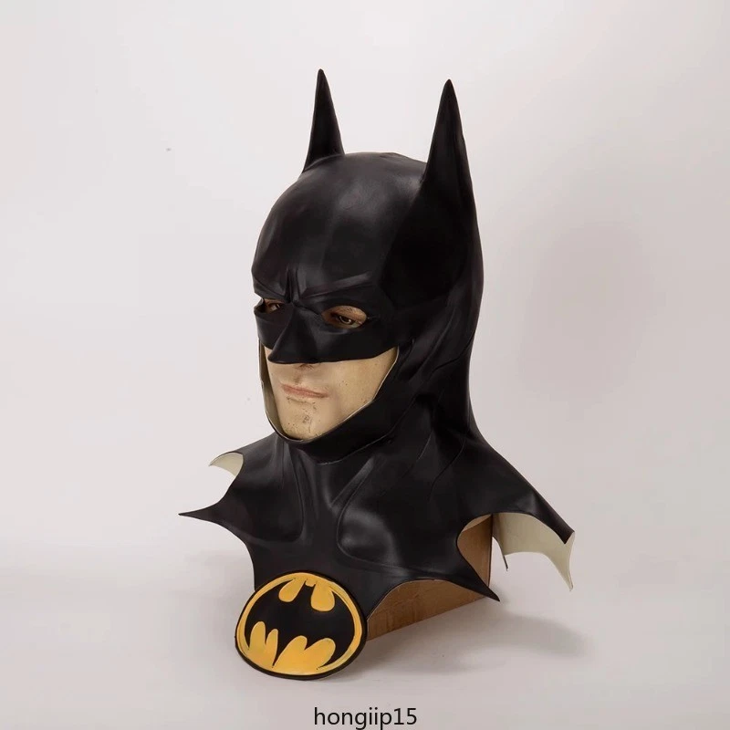 Batman The Flash Film Headwear Mask Latex Black Cosplay  Halloween New Gift Prop - Image 2 of 4