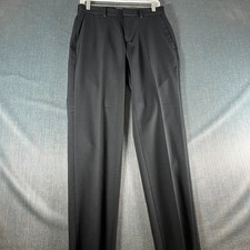 Haggar Active Stretch Men's Dress Pants Size 30x30 Black Slim Fit Polyester
