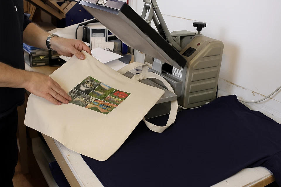 Cotton Tote Bags 100 Pack Reusable Plain Canvas Shopping Grocery Bags Bulk Print - Image 4 of 4