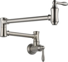 Delta 1177LF Traditional Wall Mounted Pot Filler - Brilliance Stainless