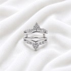 2.50 Ctw Round Cut Diamond Secret Engagement Ring 14K White Gold Plated Size-7 — photo 2