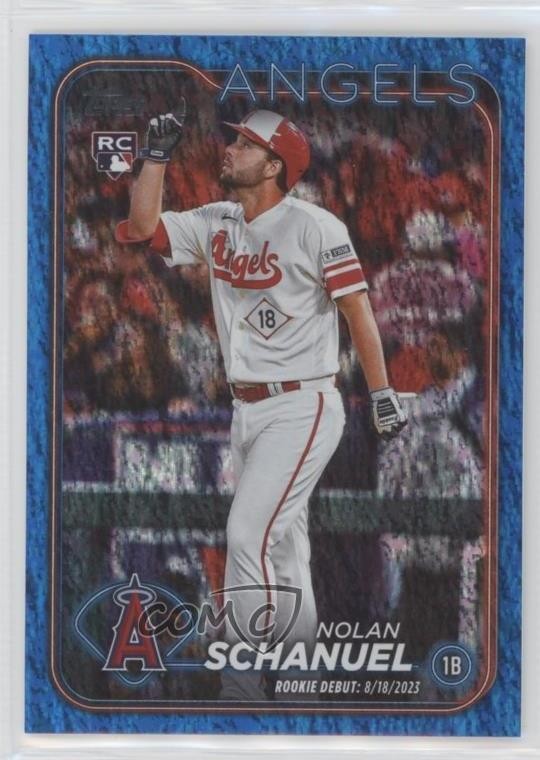 2024 Topps Update Debut Blue Holo Foilboard /999 Nolan Schanuel Rookie RC 1p03