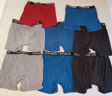 Boys 8 pair HANES tagless boxer briefs comfort flex fit soft cotton size M - NEW