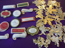 Anna Griffin Christmas Sentiments  Foil Stickers 72 Piece