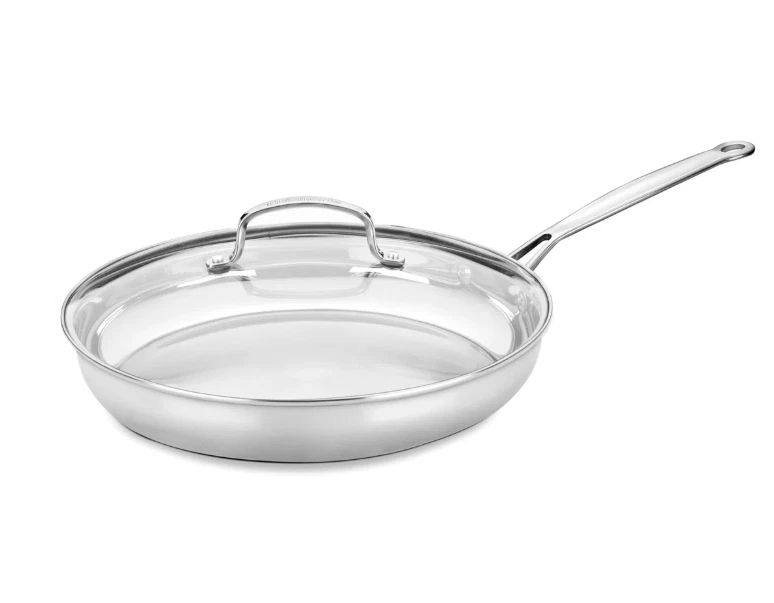 Cuisinart 12 Inch Skillet with Glass Cover, Chef's Classic Collection, 722-30G