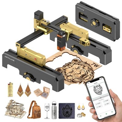 T1 Foldable Laser Engraver 7000mW with APP Control, Riser & Protective Cover,...