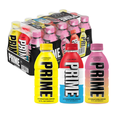 #ad #ad Prime Hydration Sports Drink Variety Pack Ice Pop Strawberry Banana Lemonade $27.90