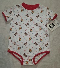 Vintage Disney Winnie The Pooh And Tigger Skateboard One Piece Romper NWT 24M