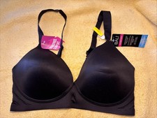 NWT Bali Style DF3462 Size Medium Wire Free Cool Comfort Fabric Black Bra