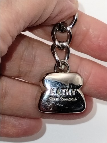 Kathy Van Zeeland Cartera Cremallera Tirar Llavero De Colección Raro Pesado - Imagen 3 de 9