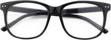 Fake Non Prescription Glasses Clear Lens for Women Men Oversized Frame UV400 Pro