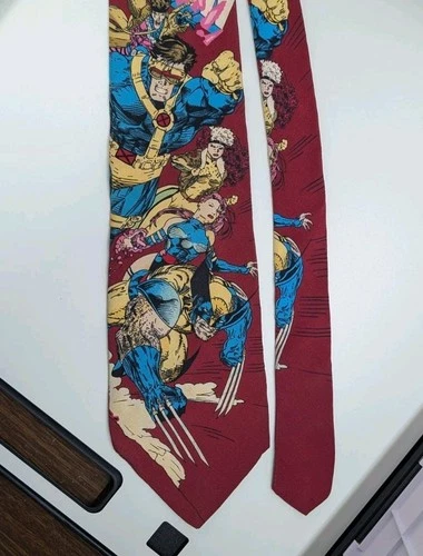 Vtg 90's Marvel Comics X-MEN WOLVERINE Men's Novelty Necktie Silk USA Made Read*