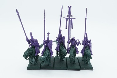 Warhammer Fantasy Battle Dunkelelfen Cold One Knights Set 5 Plastik Miniaturen