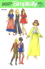 Simplicity 9697 Pattern Barbie Fashion TEEN DOLL BRIDAL