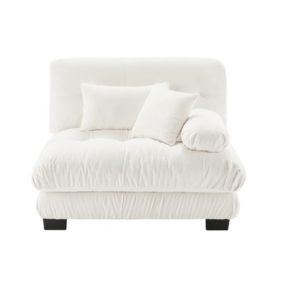 27  Sofa RSF W/2 pillows - White