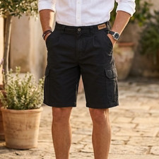 Wrangler Men's Regular Fit Cargo Shorts - Black - Size 36 - NWT Stretch Cotton