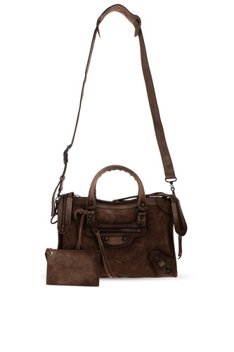 BALENCIAGA Le City Small $2590 Light Espresso Top Handle Bag New & Authentic