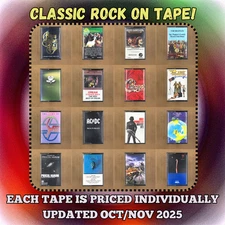 BUILD UR OWN CASSETTE LOT - ALL TAPES $5 AND UP - OVER 200 CLASSIC ROCK HITS