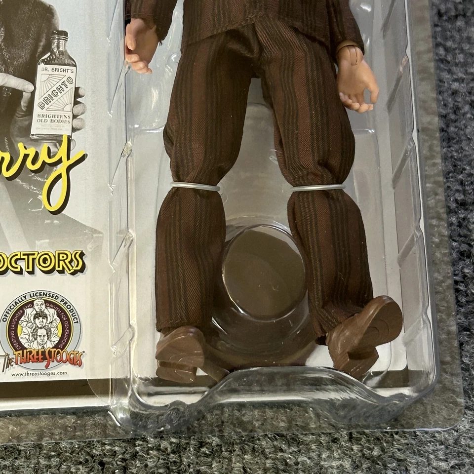 The Three Stooges Larry Dizzy Doctors 8" Action Figure New MOC Figures Toy Co - Image 2 of 4