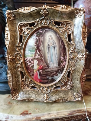Altes antikes gerahmtes Bild von Jueuis Unbefleckte Empfängnis Religiös