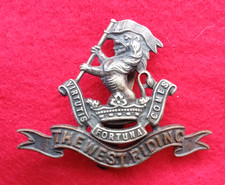 WW2 The West Riding Regiment Brass Military Cap Badge.       A1-51