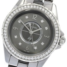 CHANEL J12 Chromatic H2565 Diamond bezel 8P gray Dial Quartz Ladies Watch_943472