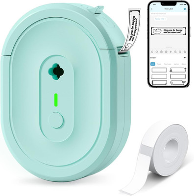 Label Maker Machine with Tape, N12 Portable Bluetooth Label Printer, Wireless Mi