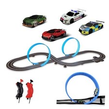 Slot Car Race Track Set, High Speed Series 153 90 32cm 5.7m Long Track Black