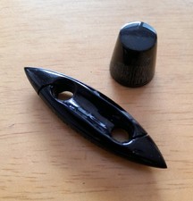 Horn Tatting Shuttle & Fingerhut. Schwarz. Shuttle Länge. 4,8 cm. Fingerhut 1,5 cm. 2