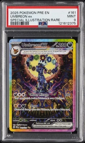 2025 POKEMON PRE EN-PRISMATIC EVOLUTIONS #161 UMBREON EX PSA 9