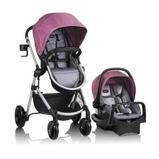 Evenflo Pivot Modular Travel System LiteMax Car Seat Pink