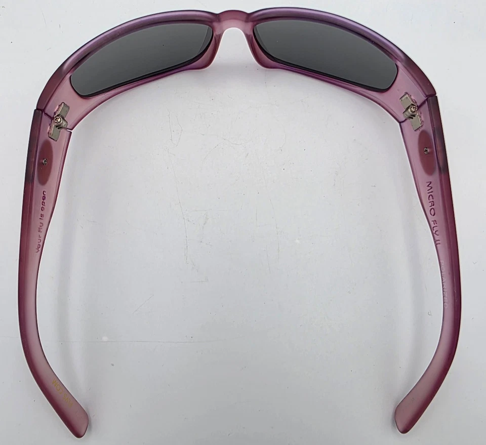 MicroFly II Sunglasses Your Fly Is Open Purple Color w/ Gray Polar Lenses - Image 3 of 4