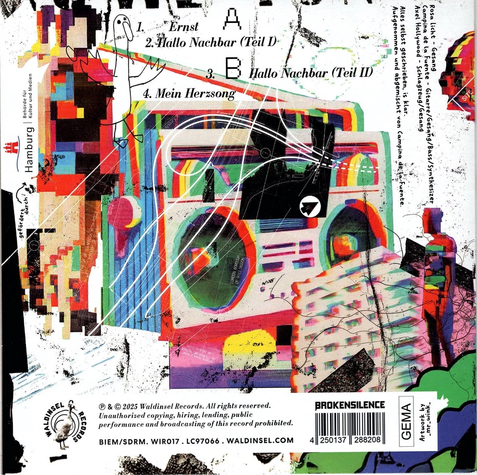 GUTE KATZE BÖSE KATZE, HALLO NACHBAR, SINGLE, NEU, COLORED VINYL - Bild 2 von 2