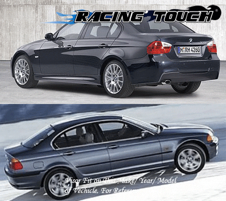 Rain Guard Window Visor BMW 3 Series E46 99-05 1999-2005 Sedan 325i 318ic 330i - Picture 7 of 7