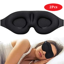 2Pcs Luxury Sleep Eye Mask for Side Sleeper Men Women, Zero Eye Pressure 3D Mask