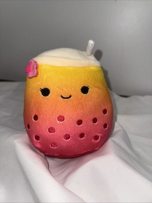 Squishmallows 6-inch Pink And Orange Gradient Design, Mimicking A Bobo Tea Drink