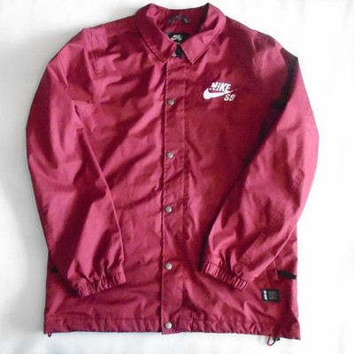 Nike SB Coach Jacke Rot Herren Gr. L Large Wasserdicht Atmungsaktiv Gratis UK P+P