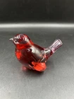 Vintage Fenton Glass Bird Figurine Cranberry Dusty Rose 1980’s Original Sticker
