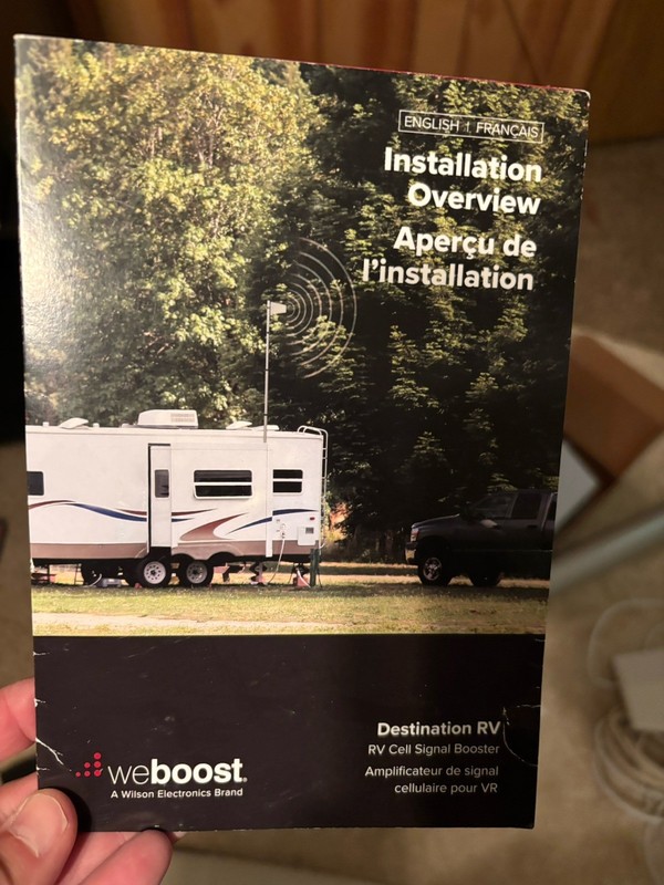 Weboost Destination RV Cellular Signal Booster