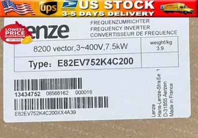 E82EV752K4C200 NEW LENZE E82EV752_4C200 Inverter 8200 Vector 7.5kW
