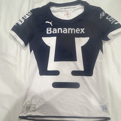 PUMA Pumas UNAM Soccer Jersey White/Blue Banamex Telcel Herbalife