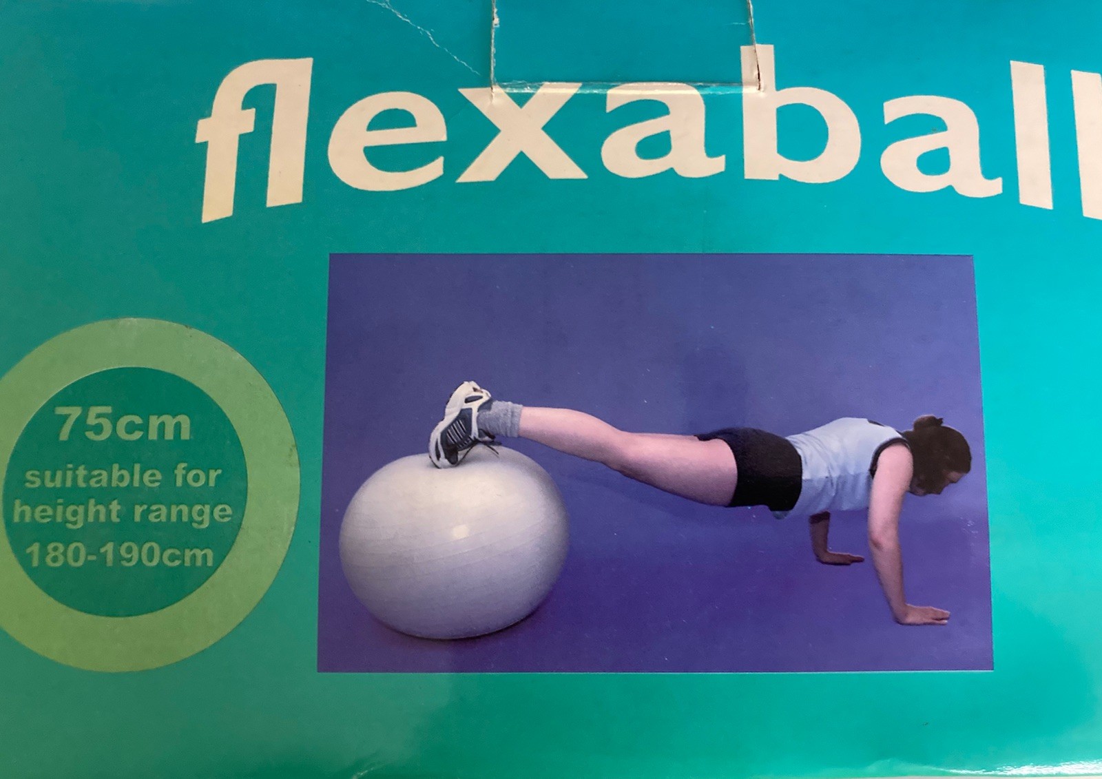 75cm Flexaball aufblasbarer Gymnastikball grün