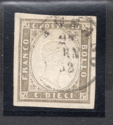 Sardinia IV issue Cent. 10 n. 14cc Light Bistro Grey - Vignati