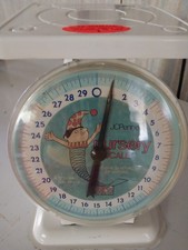 Vintage Nursery Baby Scale 30 Lb Ounces JC Penny Jack In The Box