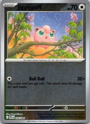 Jigglypuff Reverse Common ME02: Phantasmal Flames 076/094 NM