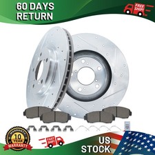 Front Drilled Slotted Brake Rotors Brake Pads For Honda Odyssey